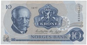 10 kroner 1977 HX
