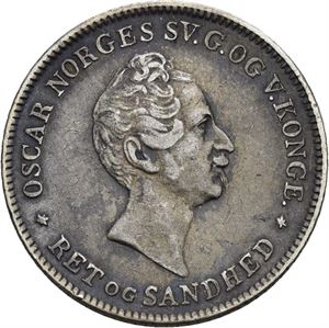 OSCAR I 1844-1859. KONGSBERG. 24 skilling 1853