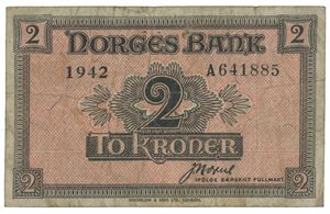 2 kroner 1942 A London