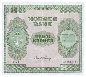50 kroner 1948. B1061830