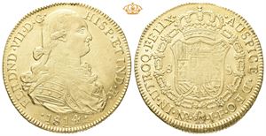Ferdinand VII, 8 escudos 1814. Nuevo Reino