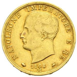 Napoleon I, 40 lire 1808 M.