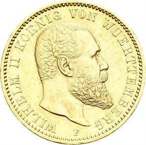 Württemberg, Wilhelm ll, 20 mark 1897 F