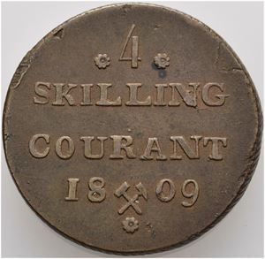 4 skilling 1809 m/rosetter