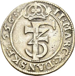 Frederik III 1648-1670. 2 mark 1656. S.22