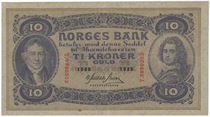 10 kroner 1935. T.9990203.