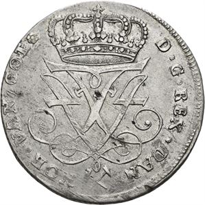 FREDERIK IV 1699-1730. KONGSBERG. 4 mark 1726. S.4