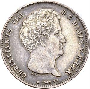 CHRISTIAN VIII 1839-1848 Rigsbankdaler 1847. S.6