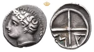 GAUL, Massalia. Circa 121-82 BC. AR obol (0,71 g)