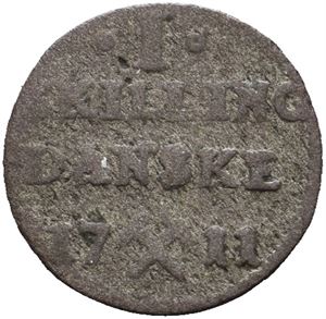 1 skilling 1711. S.23
