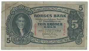 5 kroner 1943. V5567909