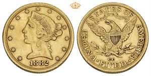 5 Dollars 1882 CC