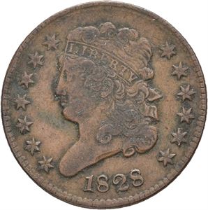 1/2 cent 1828