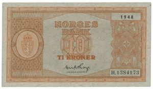 10 kroner 1948. H1384173