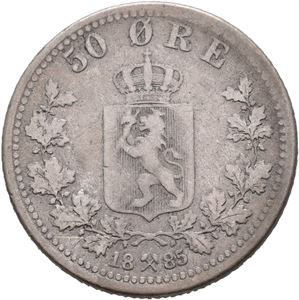 Norge, Oscar II, 50 øre 1885