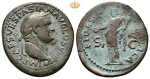 Vespasian. AD 69-79. Æ dupondius (12,85 g).