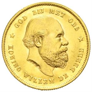 Wilhelm III, 10 gulden 1876.