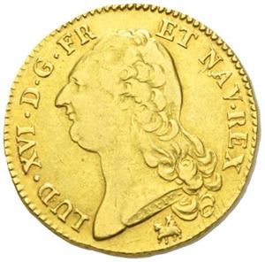 Ludvig XVI, 2 Louis d`or 1787 B.