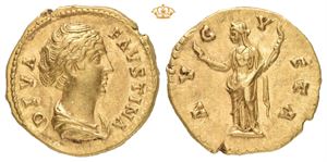 Diva Faustina Senior. Died AD 140/141. AV aureus (20 mm; 7,23 g)