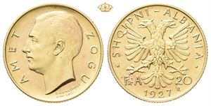 Zogu I, 20 franken 1927 R