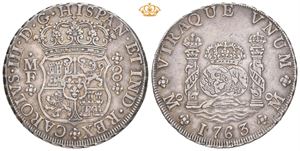 Carl III, 8 reales 1763/2. MF