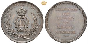 Oscar II. Belønning for Fremme af Norges Fiskerier 1888. Throndsen. Bronse
