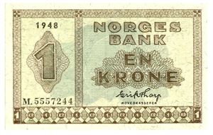 1 krone 1948. M5557244