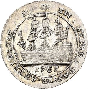 Christian VII, 12 skilling 1767 (Altona 1800). S.8