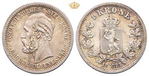 Norway. 1 krone 1877