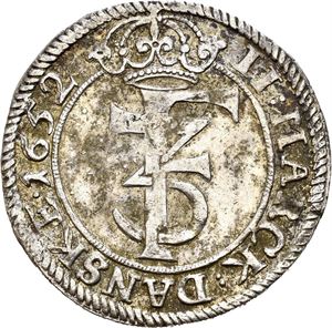 FREDERIK III 1648-1670, CHRISTIANIA, 2 mark 1652. S.28