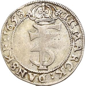 FREDERIK III 1648-1670 2 mark 1658. S.36