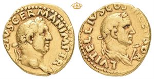 Vitellius, with L. Vitellius the Elder, AD 69. AV aureus (19 mm; 7,19 g)