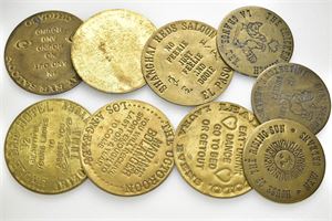 Lott 9 stk. polletter fra USA