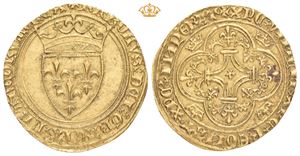 Charles IV, le Bien-Aimé, ou le Fol, 1380-1422. AV ecu d'or a la couronne u.år/n.d.