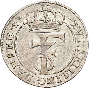 FREDERIK III 1648-1670, CHRISTIANIA, 1 mark 1668/7. S.64