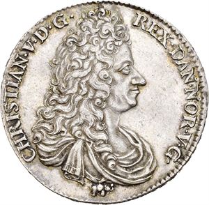 CHRISTIAN V 1670-1699, KONGSBERG, Speciedaler 1695. "Hæc boreas...". S.4