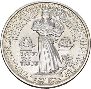 1/2 dollar 1937 350th Anniversary of the Colonization of Roanoke Island
