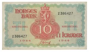 10 kroner 1944. Z386427