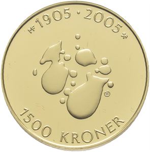 1500 kroner Hundreårsmynten 2004