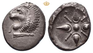 SATRAPS of CARIA. Hekatomnos. Circa 392/1-377/6 BC. AR drachm/tetrobol (4,20 g)