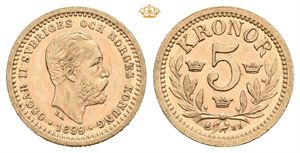 Oskar II, 5 kronor 1899