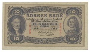 Norway. 10 kroner 1942. C4015686