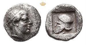 MACEDON, Skione. Circa 470-453 BC. AR hemiobol (0,28 g)