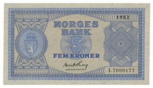 Norway. 5 kroner 1952. I7099177