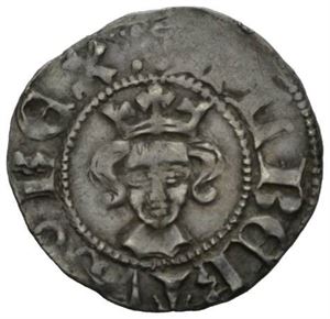 Albrekt av Mecklenburg 1364-1389, örtug, Stockholm (1,29 g). Ex. Oslo Myntgalleri a/s nr.1 21/10-2012 nr.1100