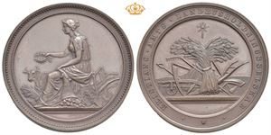 Kristians Amts Landhusholdningsselskab 1890. Bronse 43 mm