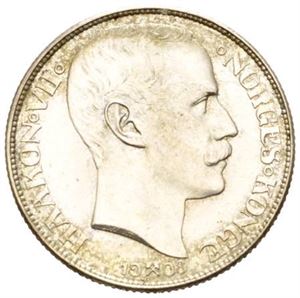 1 krone 1908, myntmerke på plate
