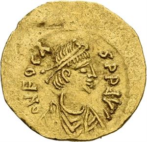 Focas 602-610, tremissis, Constantinople (1,48 g). R: Kors