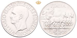 Italy. Vittorio Emanuele III, 20 lire 1936R year XIV