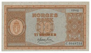 10 kroner 1945. C.9948734